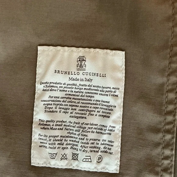Brunello Cucinelli Belted Elasticized Waist Cargo Pants Vintage Brown Small - Picture 13 of 13